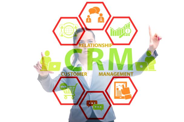 Концепція управління відносинами CRM з бізнес-леді
 - Фото, зображення