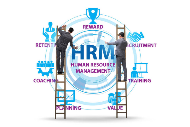 HRM - Conceito de gestão de recursos humanos com empresário - Foto, Imagem