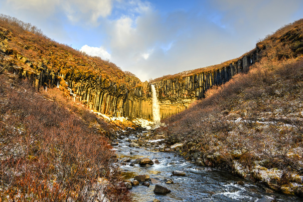 Svartifoss voda v počátkem zimy - Fotografie, Obrázek
