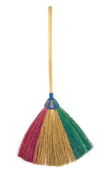 colorful Broom isolated on white - Photo, Image