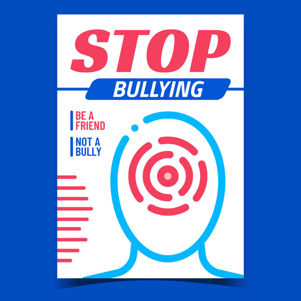 Stop Bullying Creative Promotion Poster Vector - Vector, Image