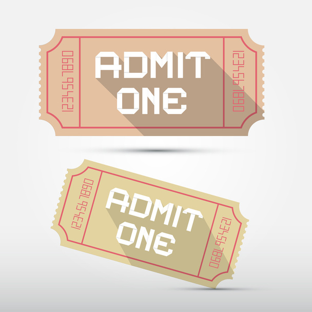Vector Admit One Ticket Illustration - Vector, Image