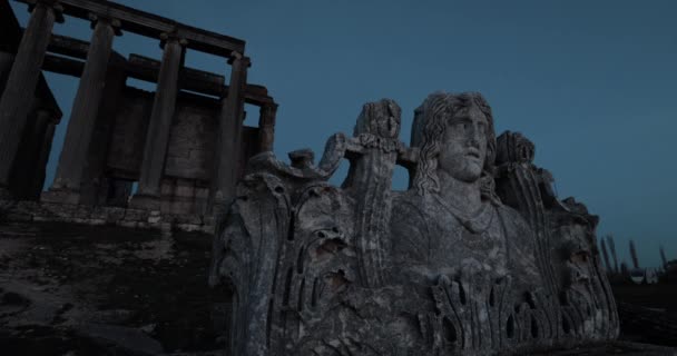 Blick auf die antike Stadt Aizanoi bei Kutahya in der Türkei. 4K-Filmmaterial in der Türkei. - Filmmaterial, Video