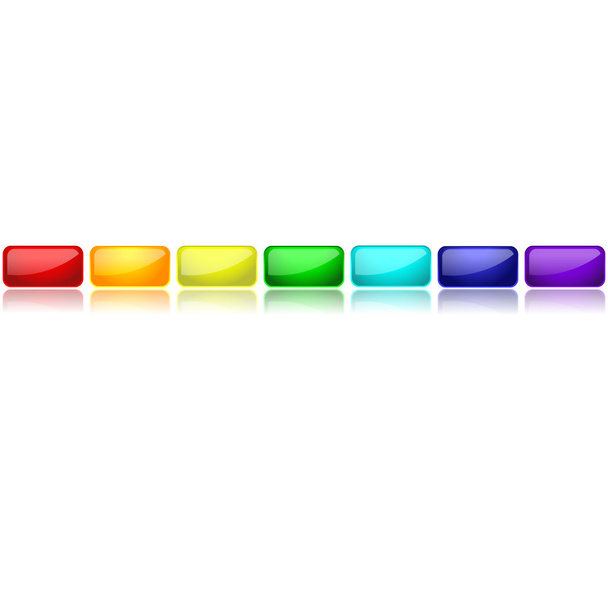 kleurrijke rechthoeken die net als knoppen kijken - Vector, afbeelding