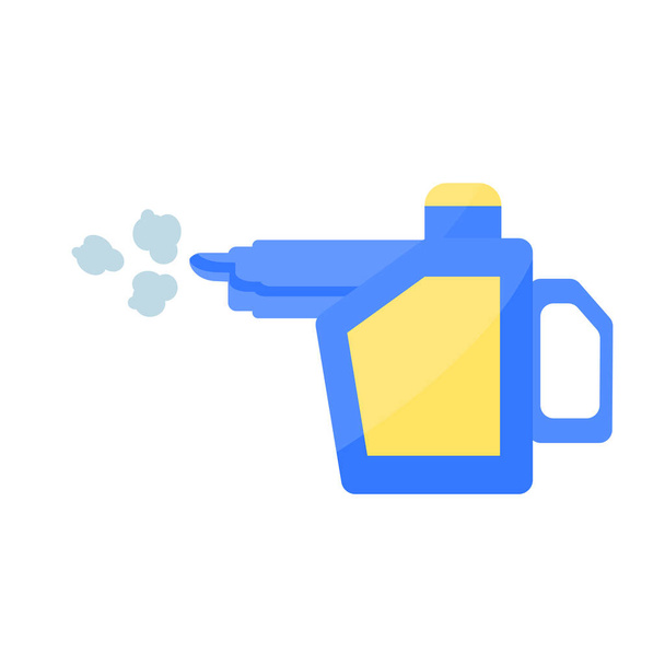 The steam cleaner is isolated on a white background. Vector illustration in flat style.  cleaning accessories in cartoon style. Household appliances for home and office cleaning. - Vector, Image