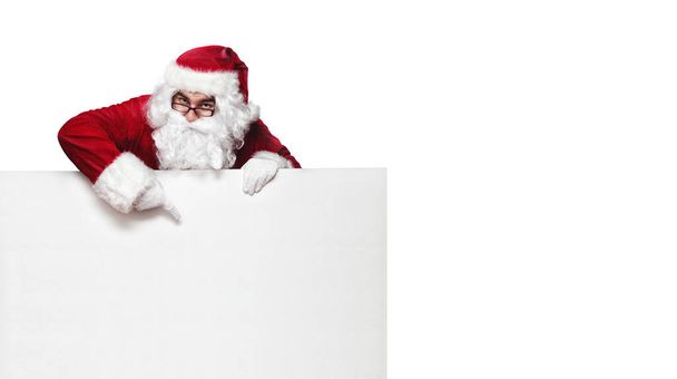Merry christmas greeting card, Santa Claus design concept. - 写真・画像