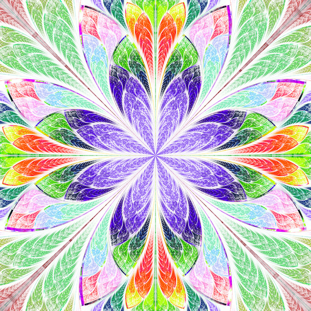 Multicolor hermoso fractal en estilo vidriera
. - Foto, Imagen