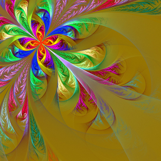 diagonale symmetrische multicolor fractal maaswerk. - Foto, afbeelding