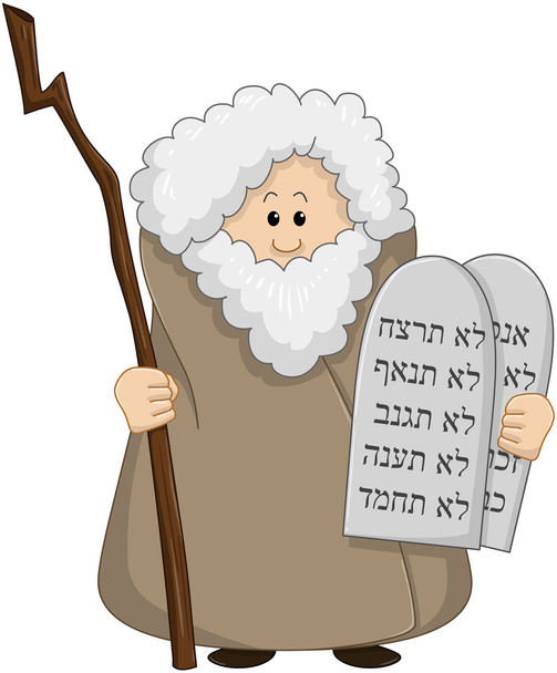 Moïse tenant les Dix Commandements
 - Vecteur, image