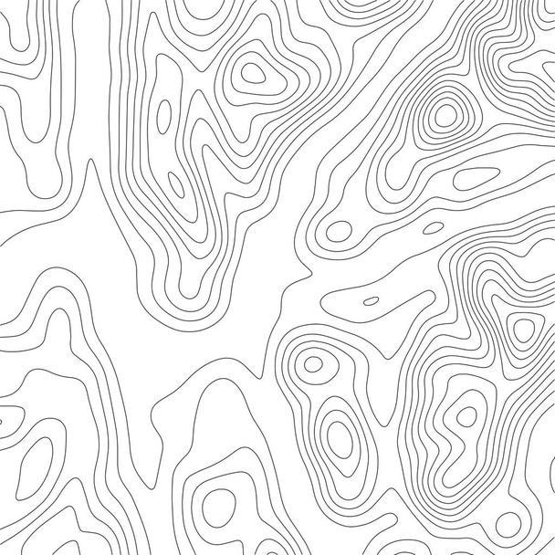 Abstract Topographic Contour Map Template. Composizione astratta di cerchi neri e linee su sfondo bianco. EPS10 Illustrazione vettoriale - Vettoriali, immagini
