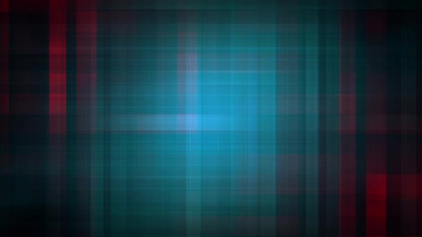 Абстрактный легкий высокотехнологичный цифровой ретро-футуристический фон. Бесшовная петля ярко-зеленого синего красного цвета мерцающих пикселей объединены в матричное пространство на темном фоне. 4K Digital Animation. - Кадры, видео