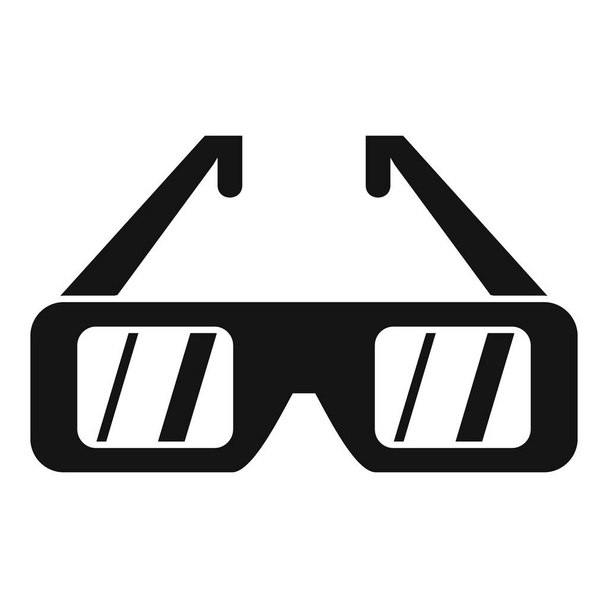 Cinema 3d glasses icon, simple style - Vektor, Bild