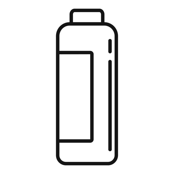Powder cleaning bottle icon, outline style - Vektör, Görsel