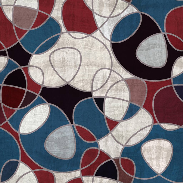 Απρόσκοπτη κόκκινο λευκό και μπλε υφή ρετρό μοτίβο - Φωτογραφία, εικόνα