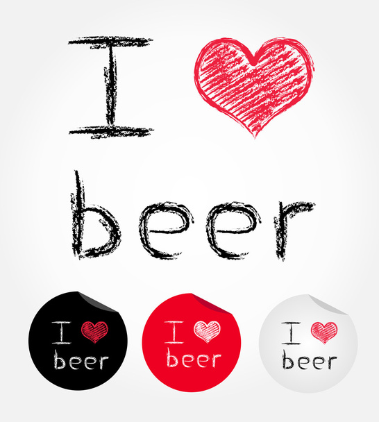 I love beer - Vektor, kép