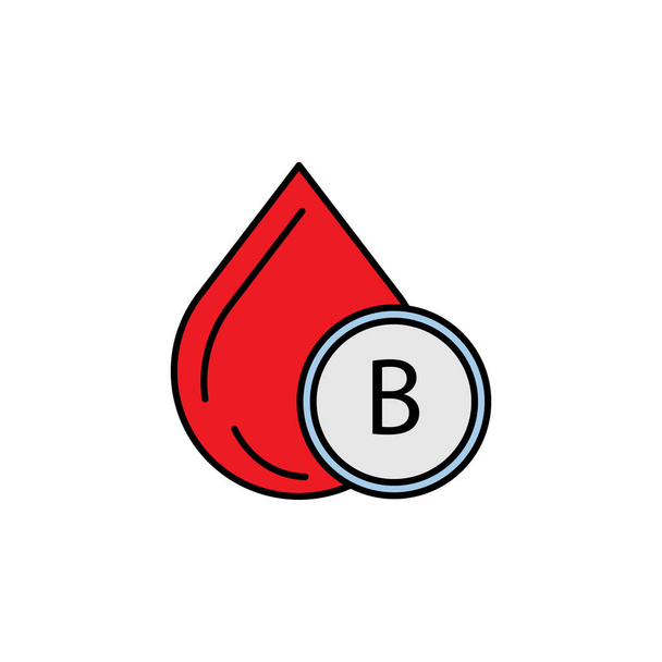 Значок линии донорства крови. Знаки и символы могут быть использованы для веб, логотип, мобильное приложение, пользовательский интерфейс, UX на белом фоне - Вектор,изображение