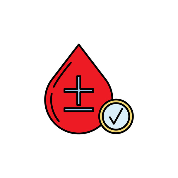 Kan bağışı ikonu. İşaretler ve semboller beyaz arkaplanda ağ, logo, mobil uygulama, UI, UX için kullanılabilir - Vektör, Görsel