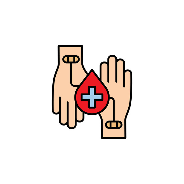 Kan çizgisi ikonu. İşaretler ve semboller beyaz arkaplanda ağ, logo, mobil uygulama, UI, UX için kullanılabilir - Vektör, Görsel