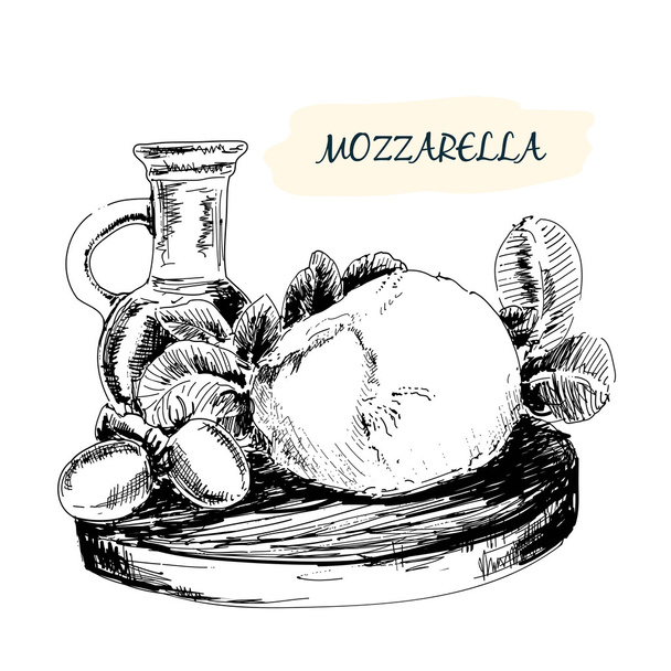 Mozzarella - Vektor, obrázek