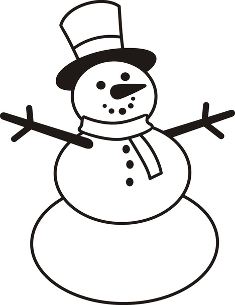 sneeuwpop - Vector, afbeelding