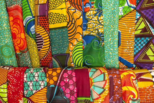 αφρικανικά υφάσματα από την Γκάνα, Δυτική Αφρική - Φωτογραφία, εικόνα