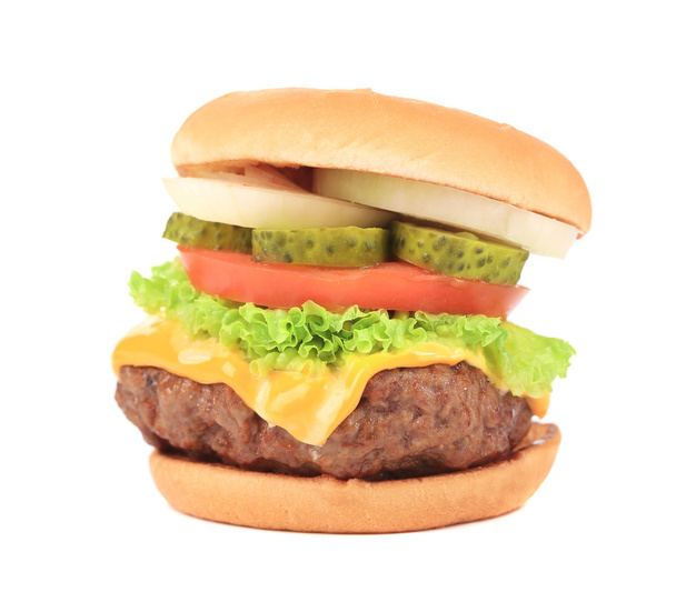 hamburger met kaas en vlees. - Foto, afbeelding