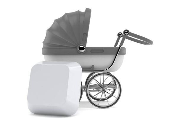 Vauvan rattaat tyhjällä näppäimistöllä - Valokuva, kuva