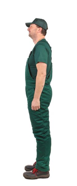 Frontal Man in green overalls - Valokuva, kuva