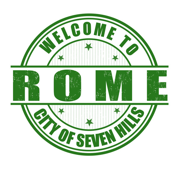 Bienvenido al sello de Roma
 - Vector, imagen