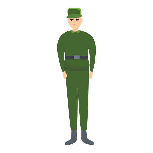 Military uniform icon, cartoon style - Διάνυσμα, εικόνα