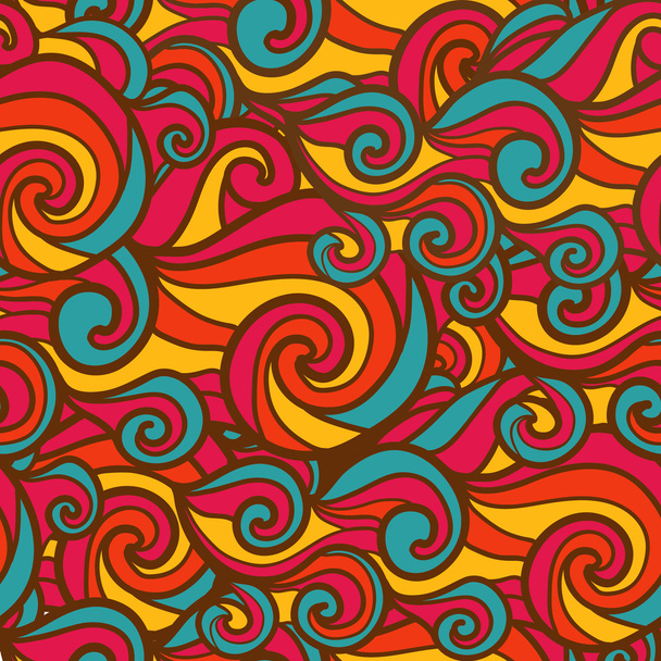 Colorful wave seamless pattern - Vector, Imagen