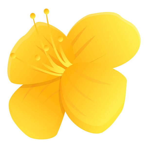 Celandine wild flower icon, cartoon style - ベクター画像