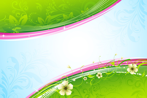 Abstract Floral Background - Vektor, kép