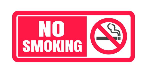 No smoking sign. Forbidden sign icon isolated on white background vector illustration. - Vector, Image