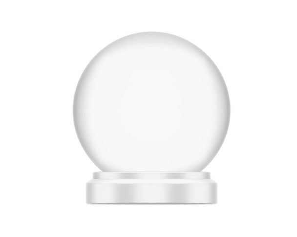 A souvenir Empty Transparent Snow Globe, 3d render - Foto, Imagen