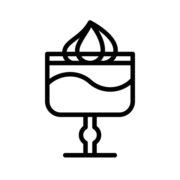 Ícone de parfait, ilustração de vetor de comida e bebida de Natal - Vetor, Imagem