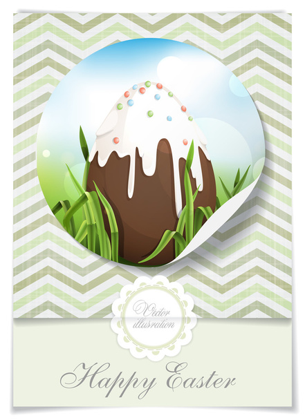 Chocolate Easter Egg. - Vector, imagen