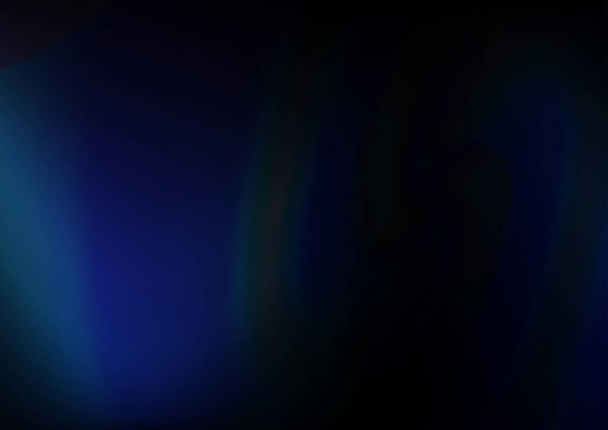 Dark BLUE vector background with bent ribbons. - Vecteur, image