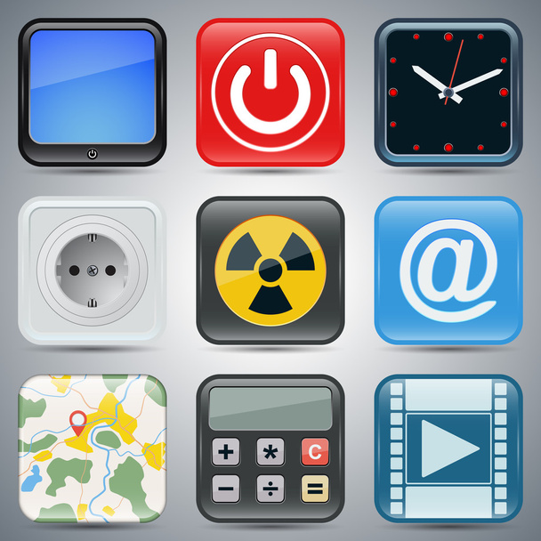 Application icons - Vektor, Bild