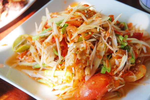 Nourriture thaïlandaise (salade de papaye verte
) - Photo, image