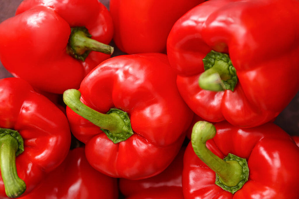 Sweet red bell peppers as background - Photo, Image