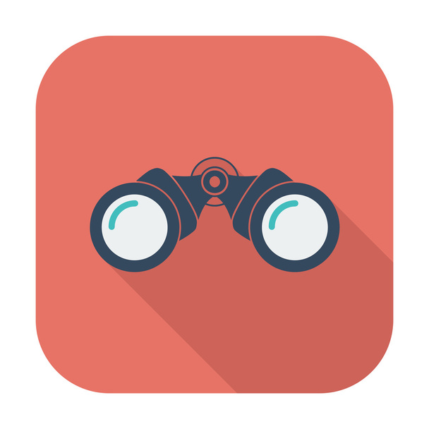 Binoculars flat icon - Вектор, зображення