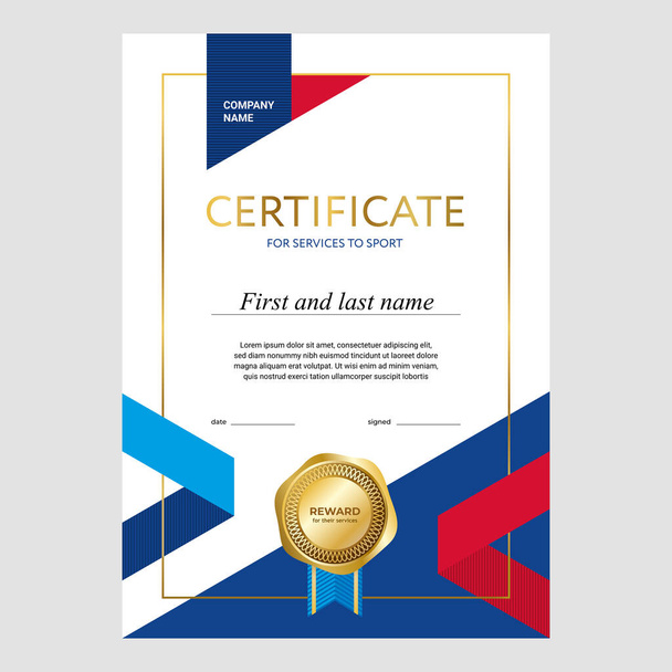 Дизайн сертификата, диплома, современного геометрического дизайна - Вектор,изображение