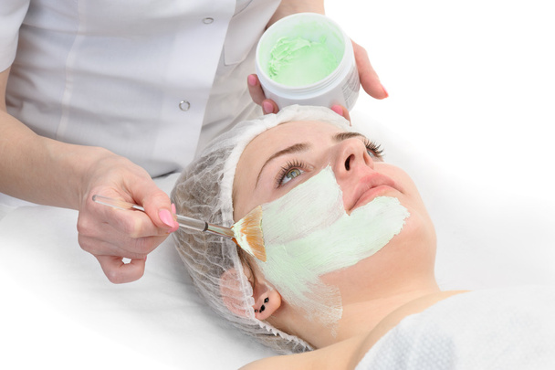 beauty salon, facial mask applying - Photo, Image