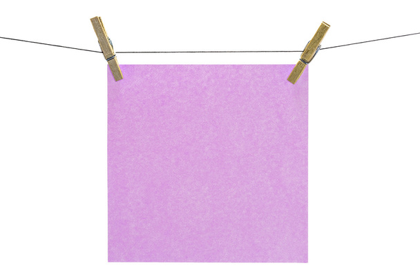 Plana nota adhesiva cuadrada rosa
 - Foto, imagen