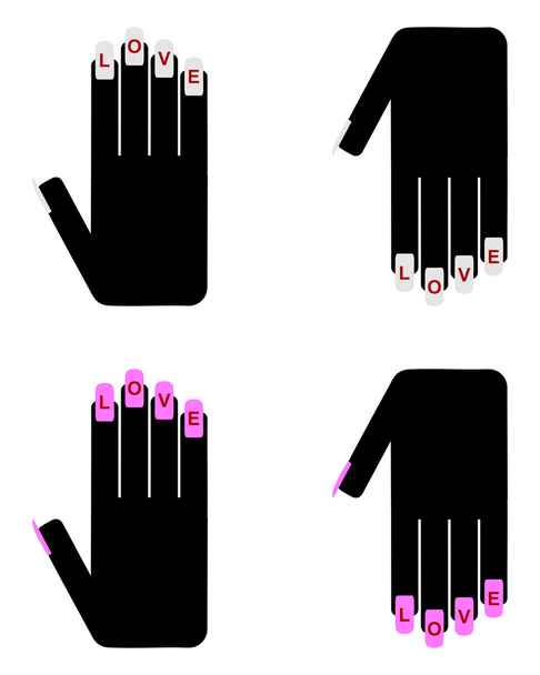 mão sinal amor
 - Vetor, Imagem