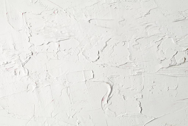White texture with brush and palette knife strokes for interesting and modern backgrounds. Suitable for web design and wallpapers. - Photo, Image