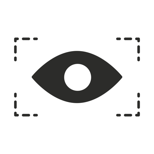 αυξημένη πραγματικότητα κυβερνο μάτι φακού στυλ σιλουέτα - Διάνυσμα, εικόνα