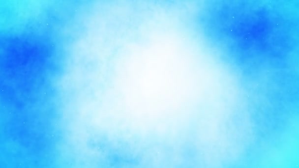 Colored smoke spray. Abstract smoke steam blow out. Fog splash. Alcohol ink and watercolor on blue background. Copy space for text. Loop animation. - Imágenes, Vídeo