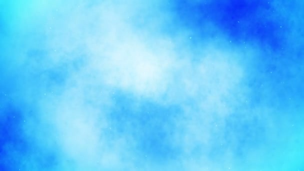Colored smoke spray. Abstract smoke steam blow out. Fog splash. Alcohol ink and watercolor on blue background. Copy space for text. Loop animation. - Imágenes, Vídeo